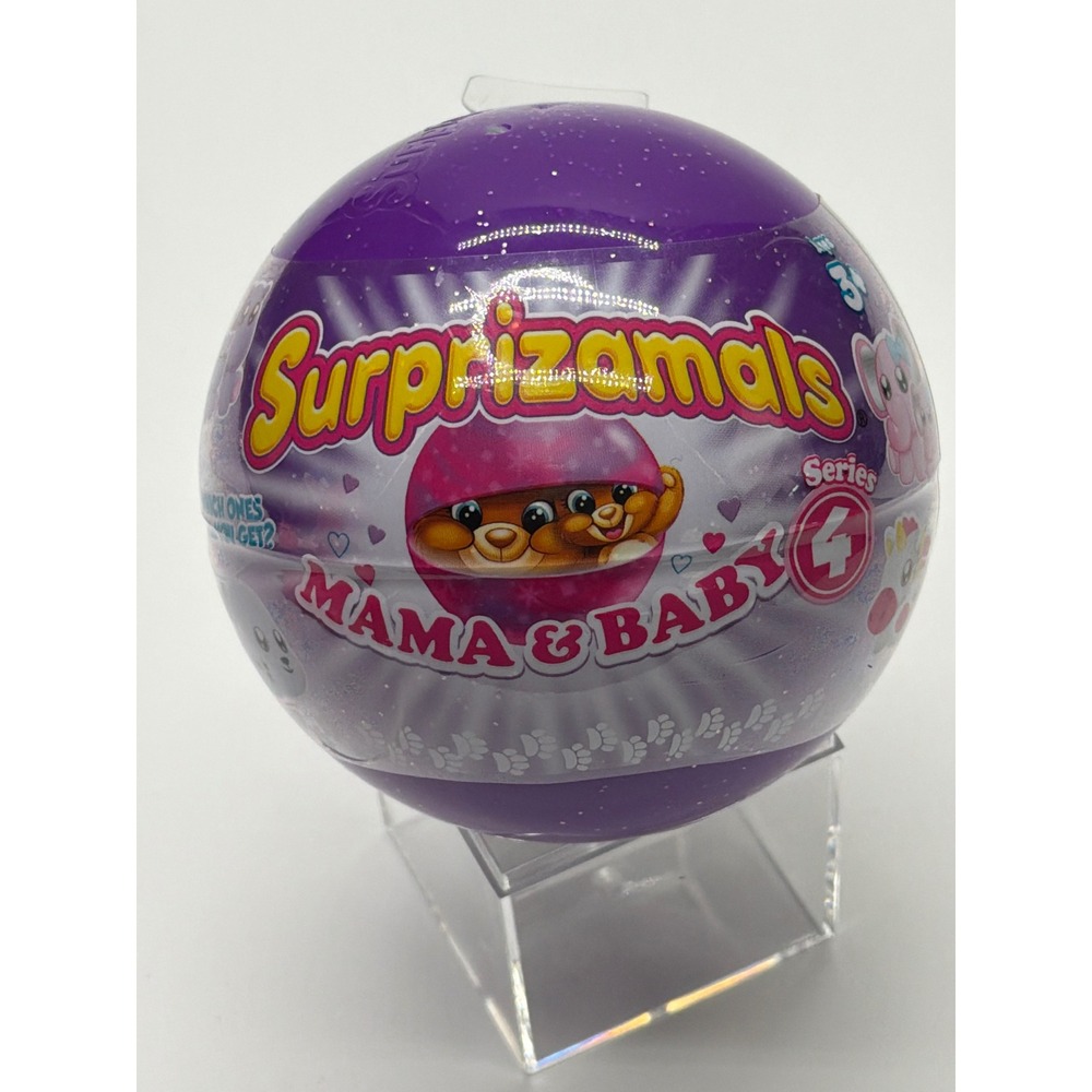 Surprizamals Mama & Baby Series 4 Mystery Plush Purple Glitter Ball SU03511‎ NEW